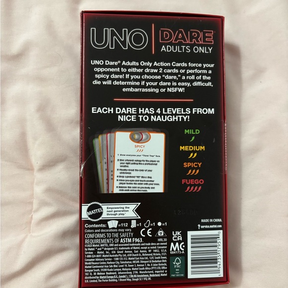 Uno Dare Adults Only Card Game - Black - Picture 3 of 6